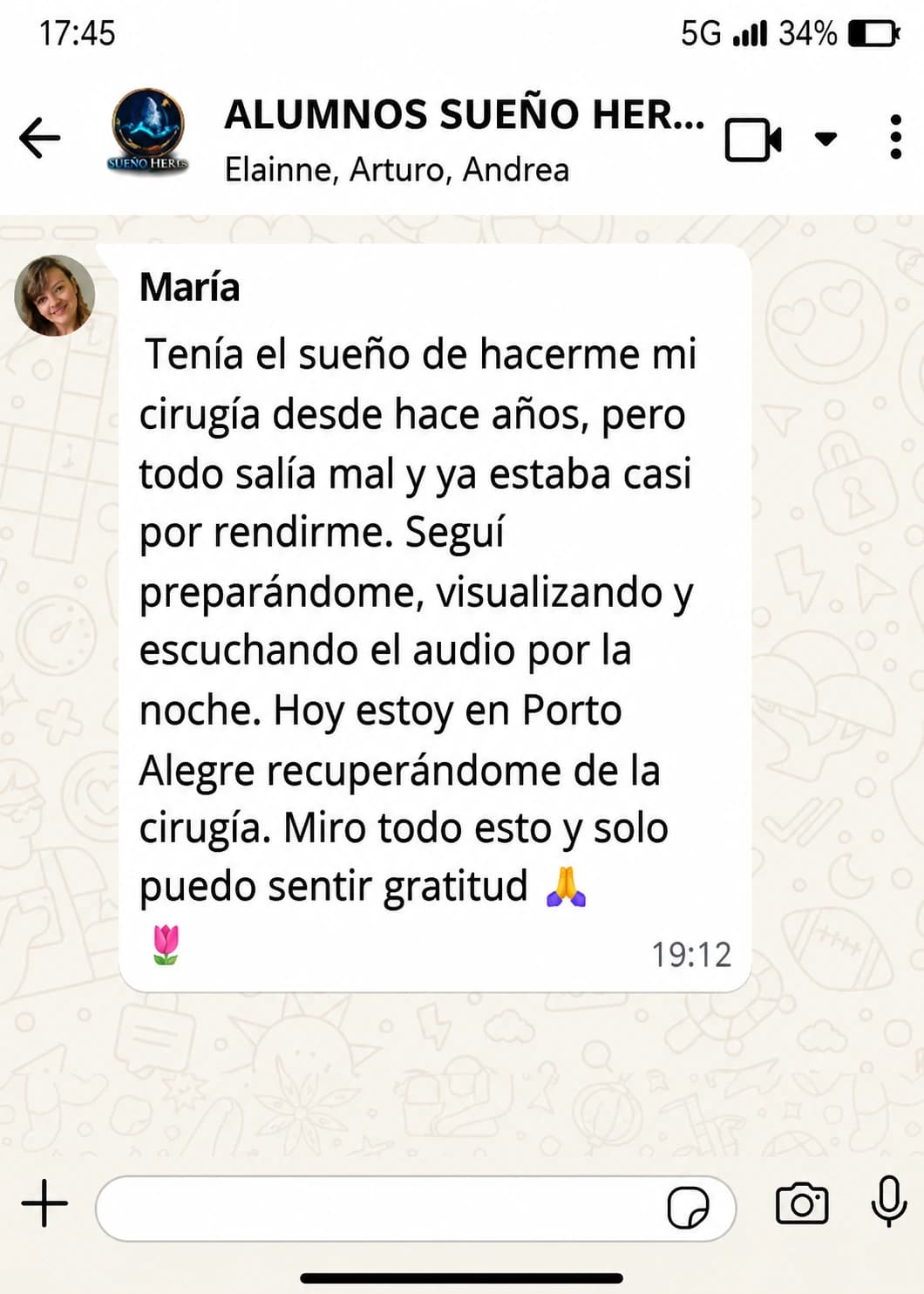 Testimonio de María: realizó su cirugía soñada